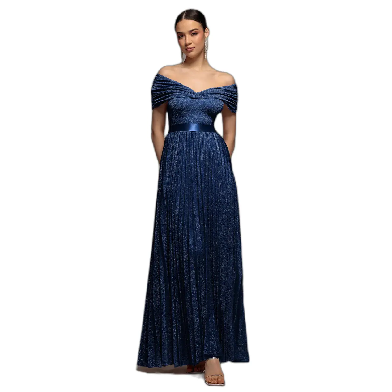 Vestito a pieghe da donna  Bardot