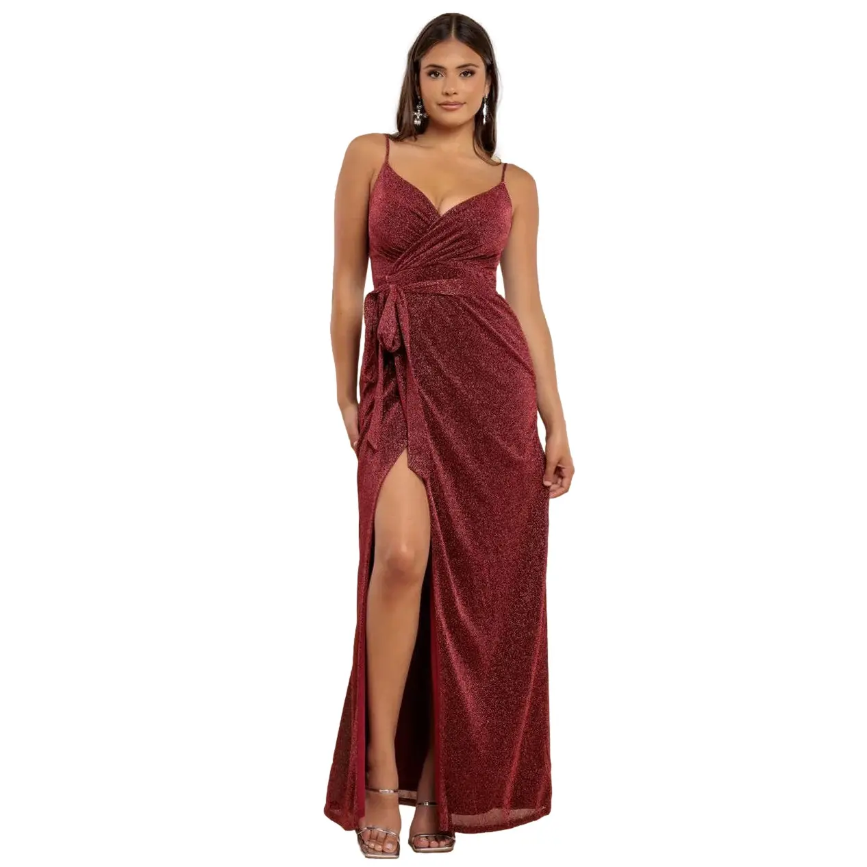 Kleid mit feinen Trägern Damen Goddiva Maxi