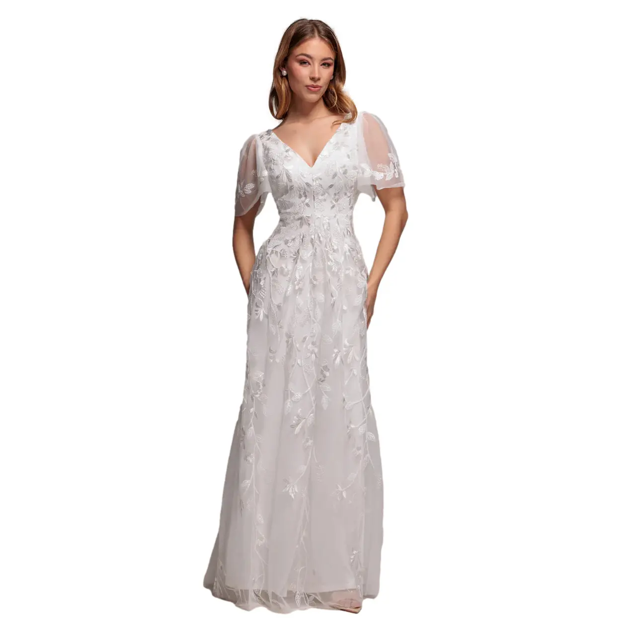Image of Kleid Damen Goddiva Embroidered