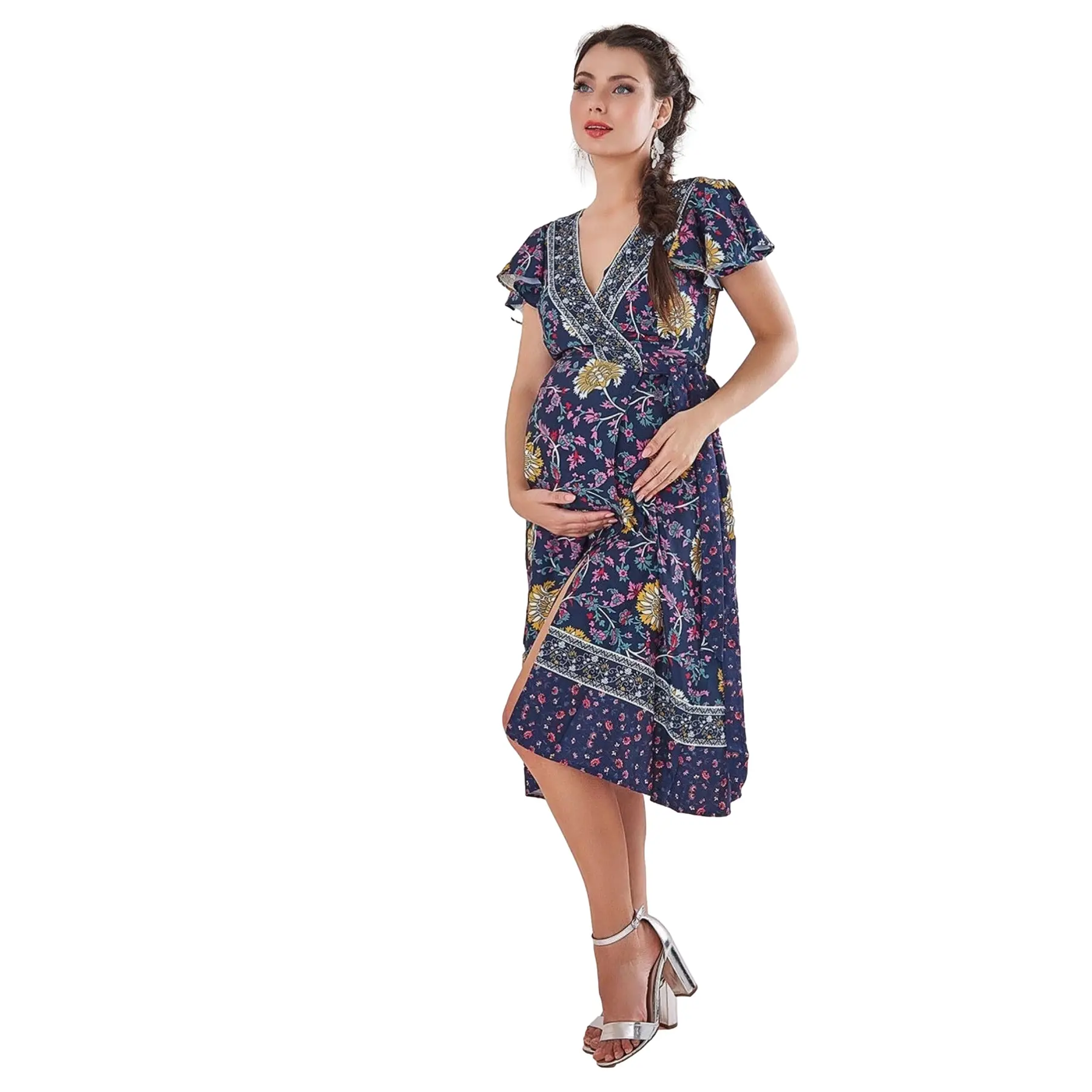 Women's dress Goddiva Maternity Floral Print