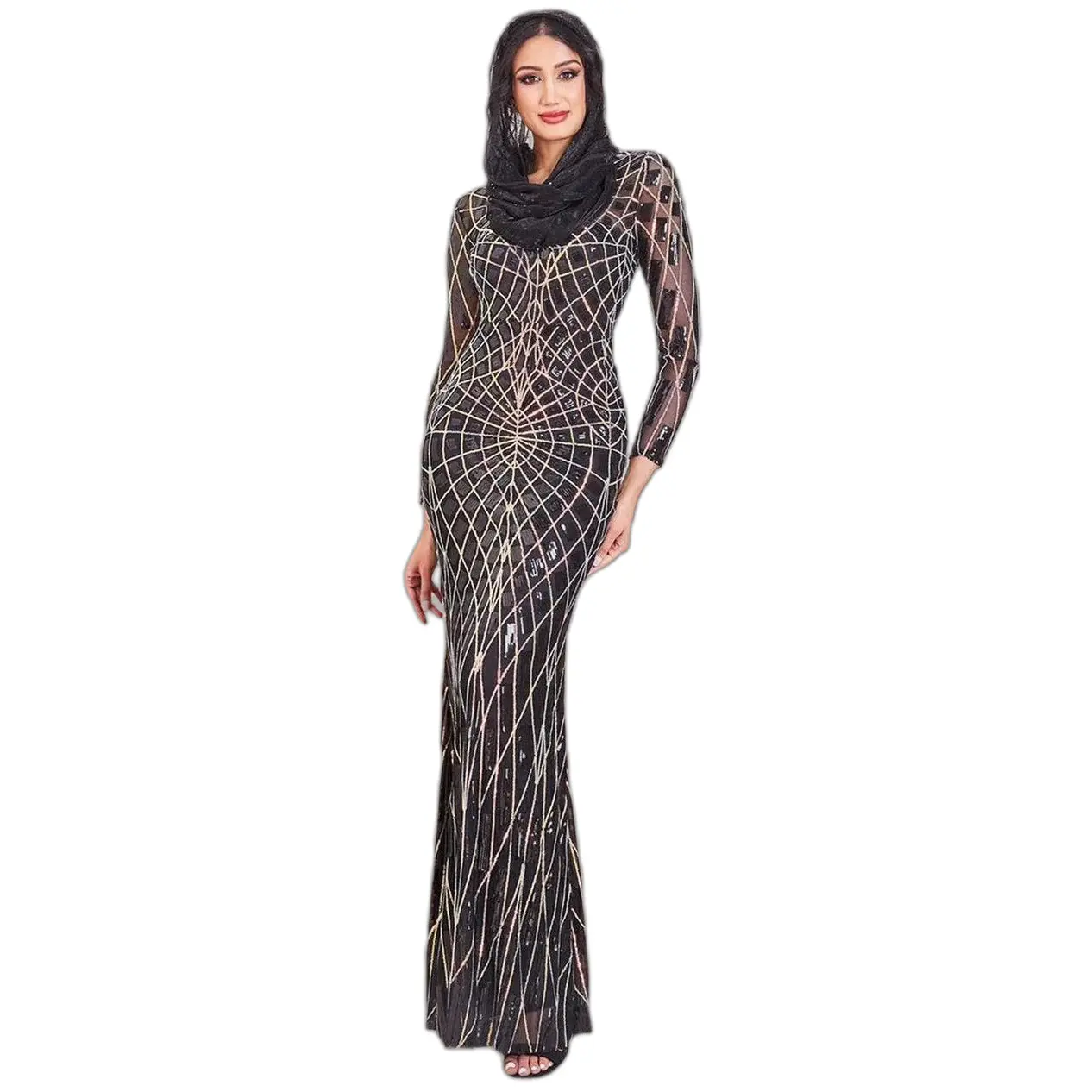 Vestito aderente da donna  Modesty Geo Sequin