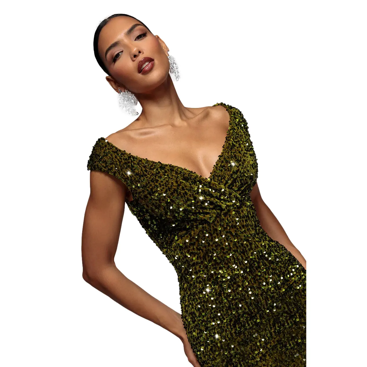 Vestito aderente da donna  Bardot Midi