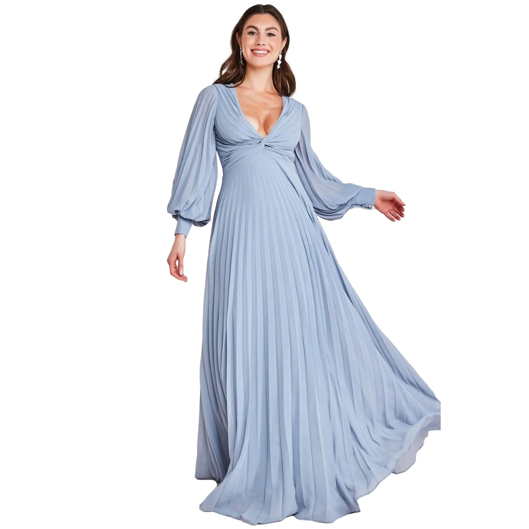 Vestito a pieghe da donna