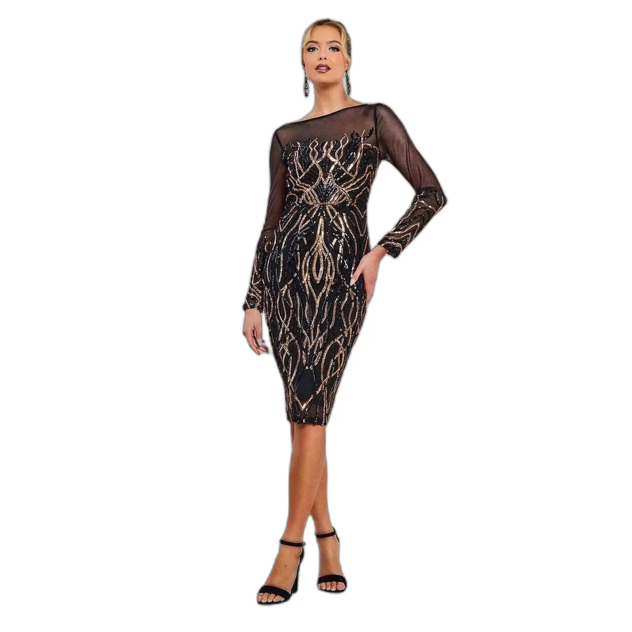 Image of Kleid Damen Goddiva Sequin Flame