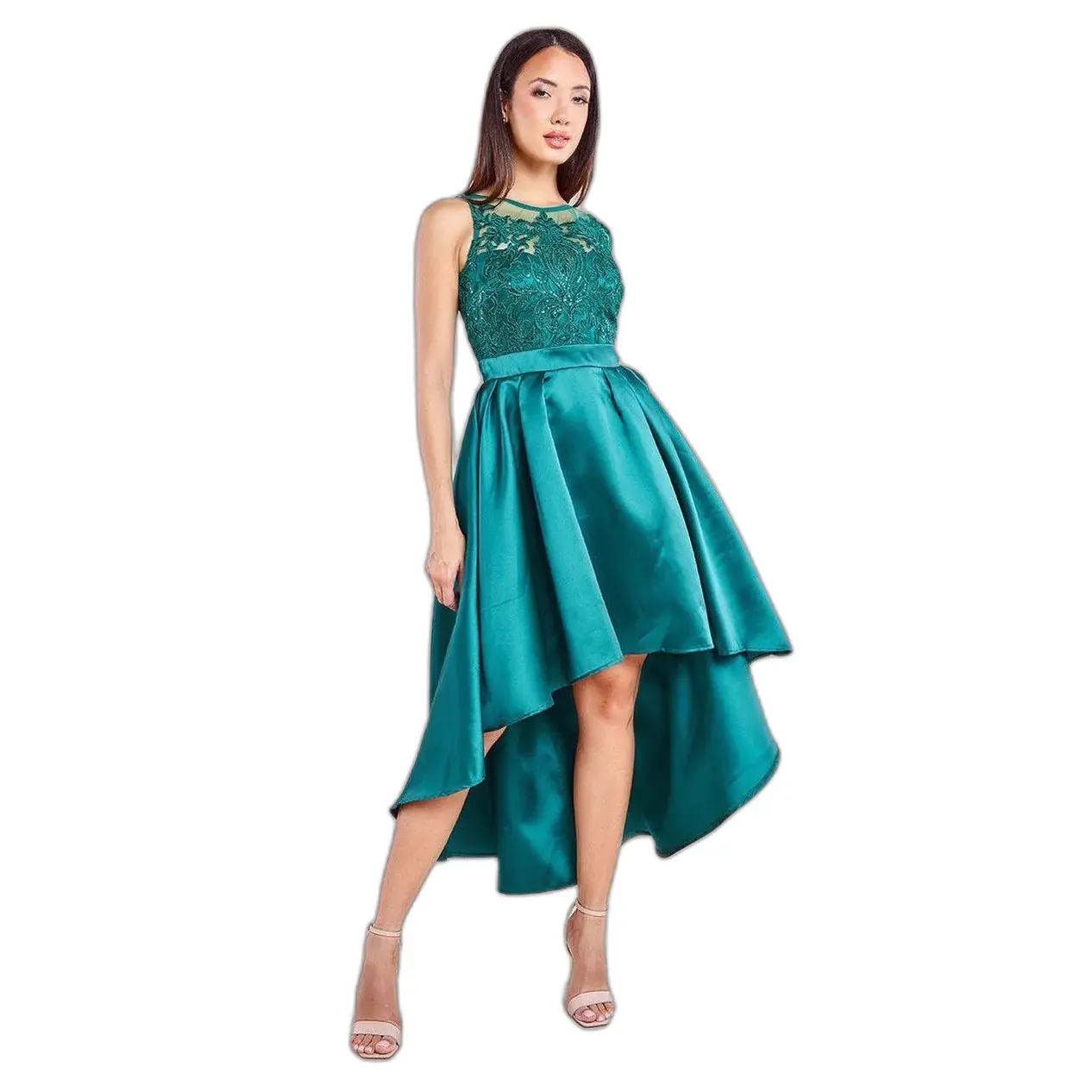 Vestito da donna  Sequin & Satin Dipped Hem