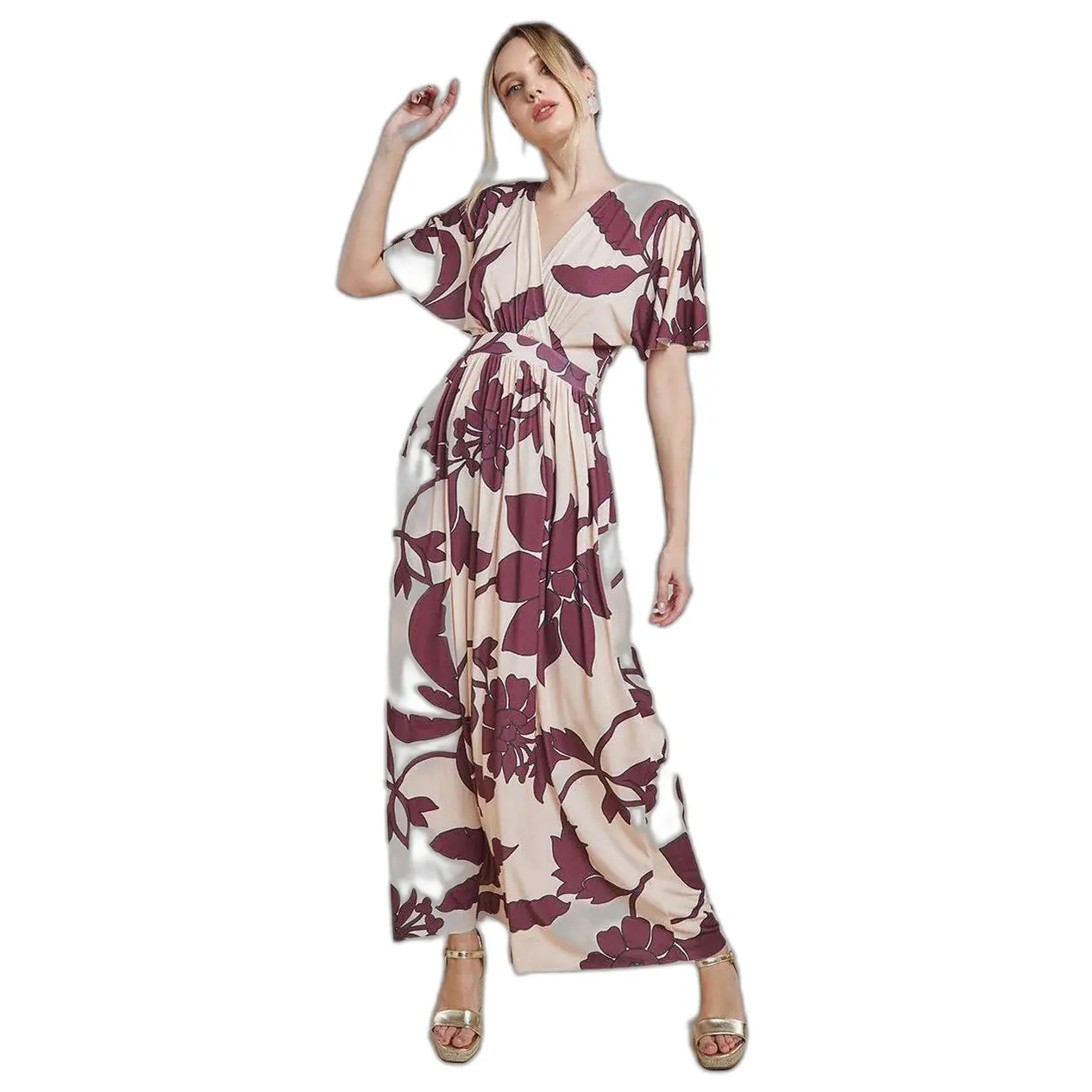 Robe lunga a maniche svolazzanti donna