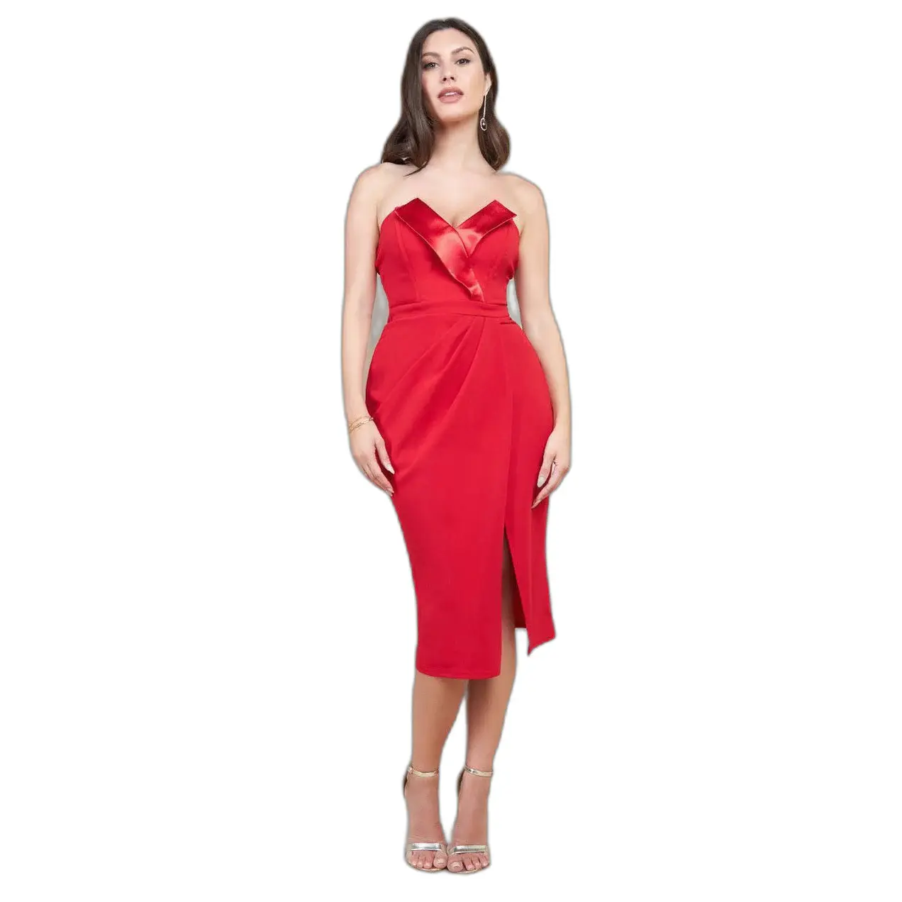 Vestito da donna  Satin Collar Scuba