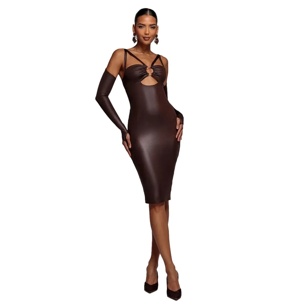 Robe in similpelle donna  Midi