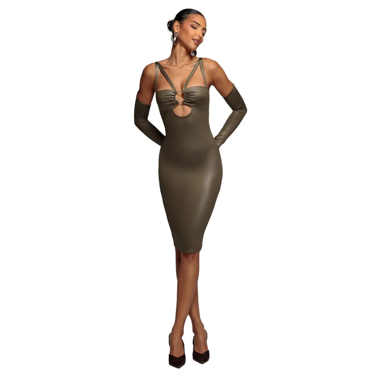 Robe in similpelle donna  Midi
