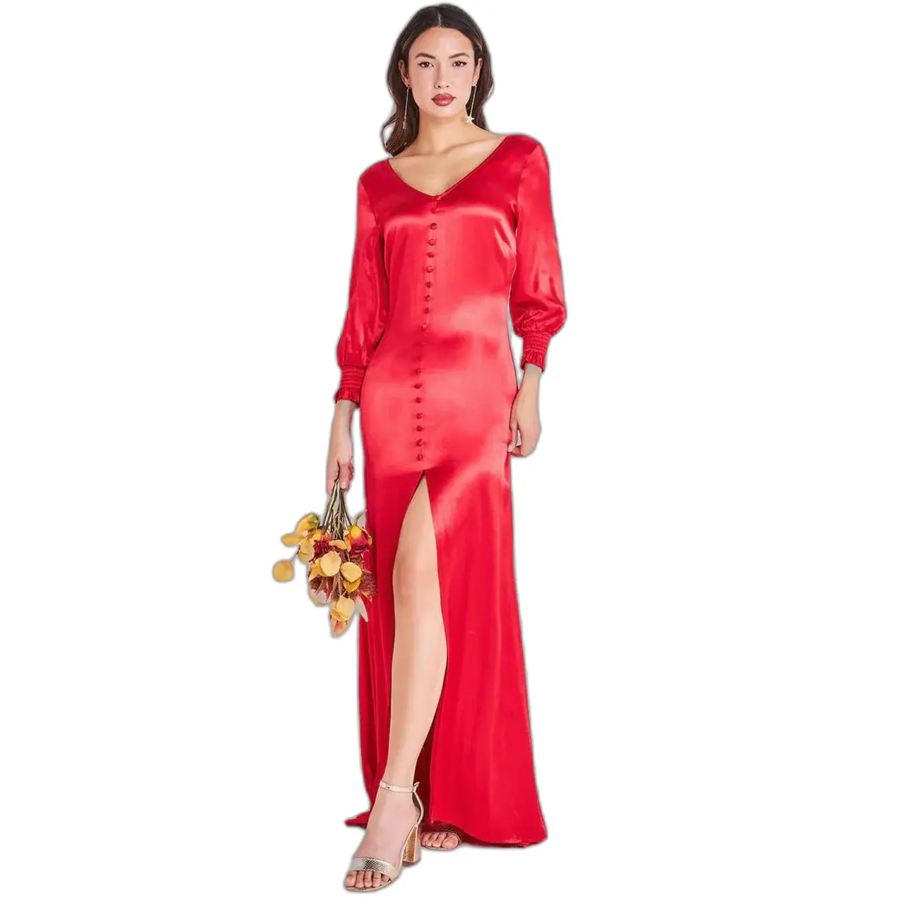 Image of Satin-Kleid, Damen Goddiva Viscose