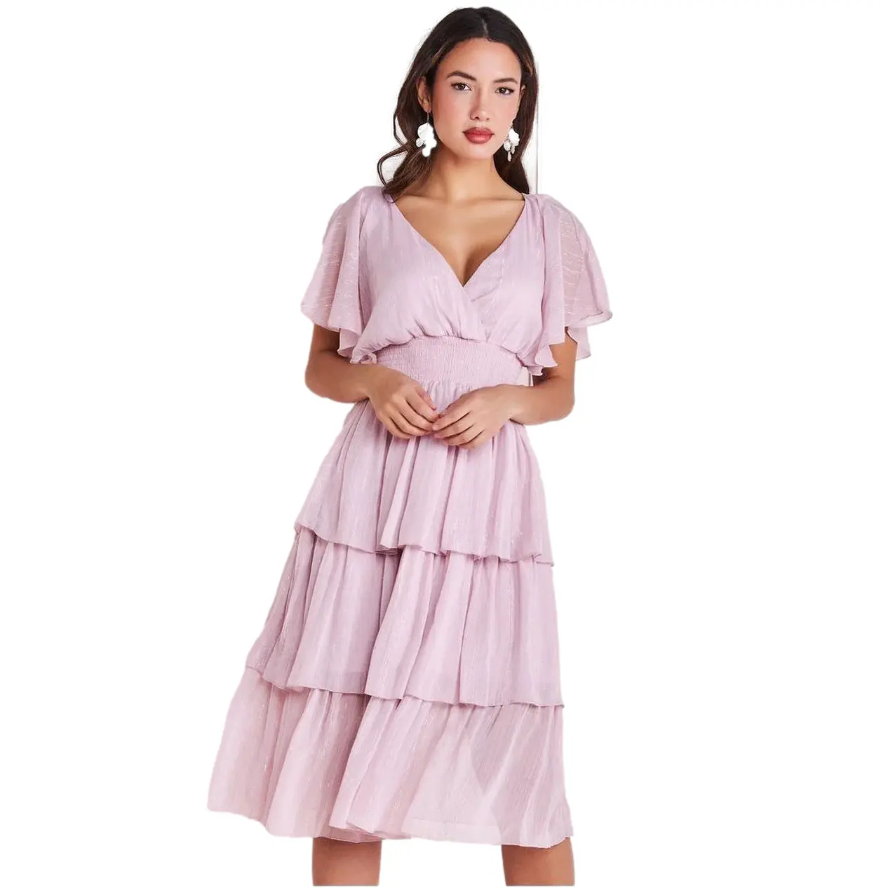 Wrap dress da donna  Plain Lurex