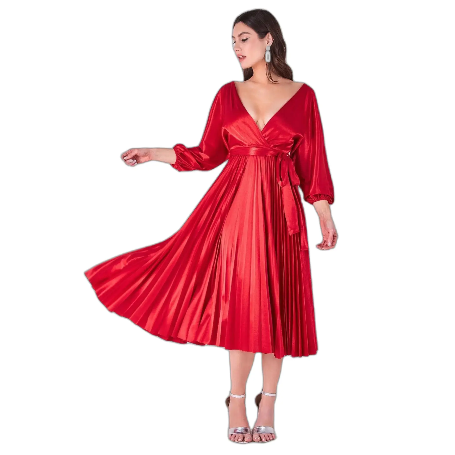 Wrap dress da donna  Pleated Wrap