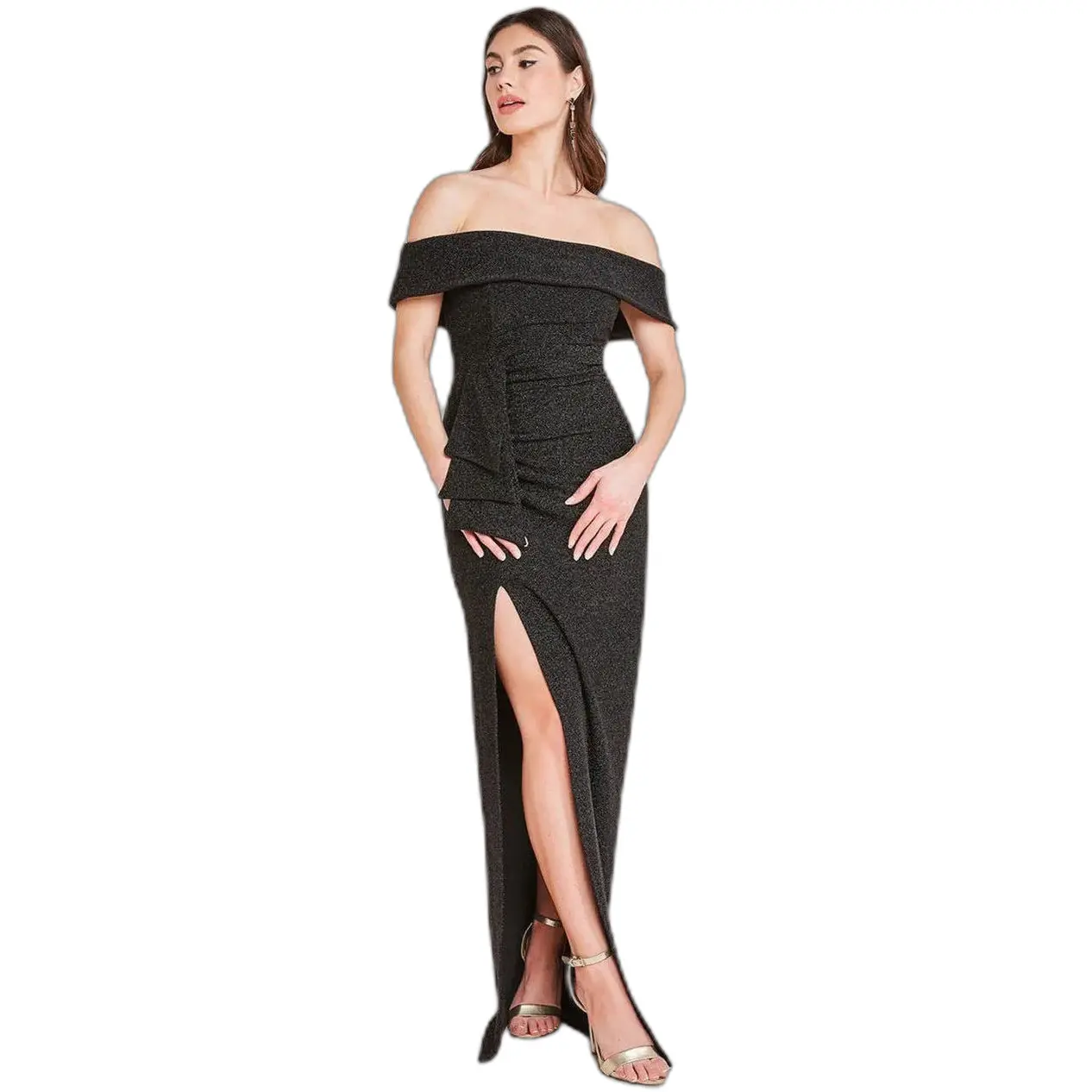 Abito da sera con paillettes donna