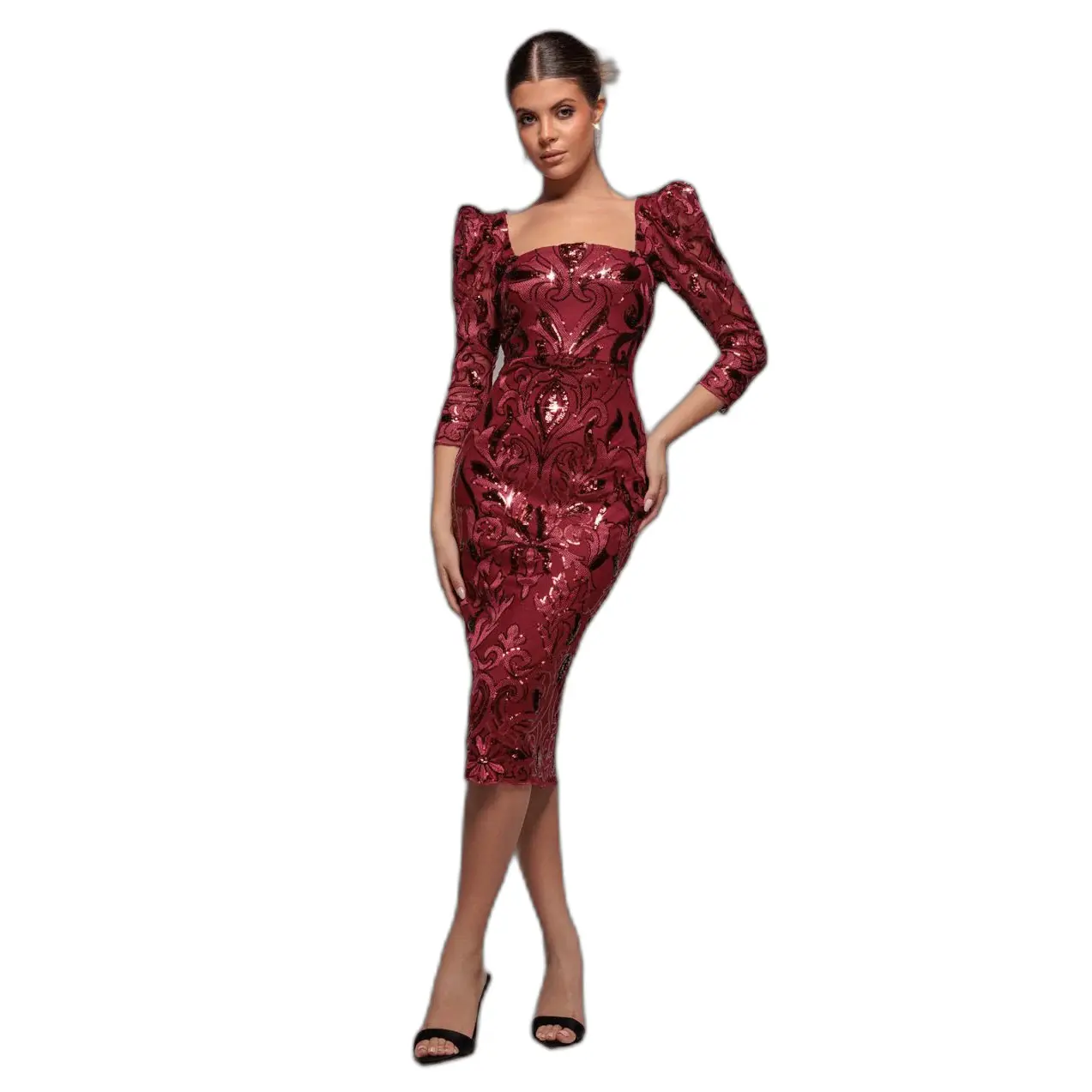 Robe a metà lunghezza con scollo quadrato donna