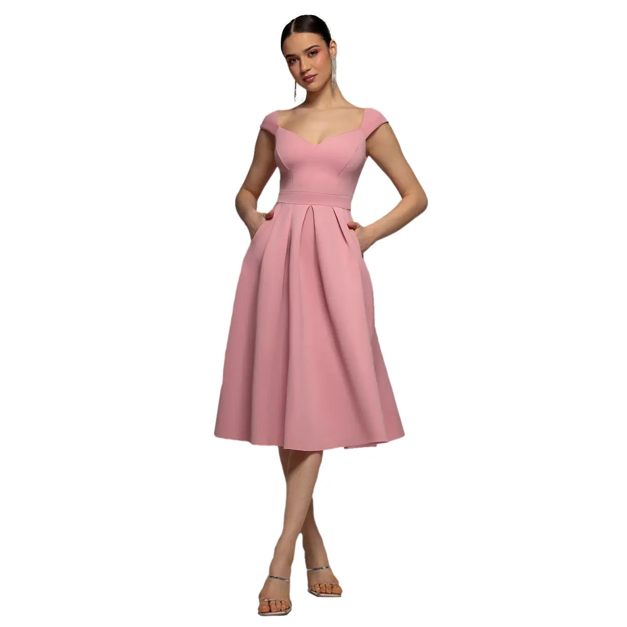 Image of Dame Skaterkleid Goddiva Midi Scuba