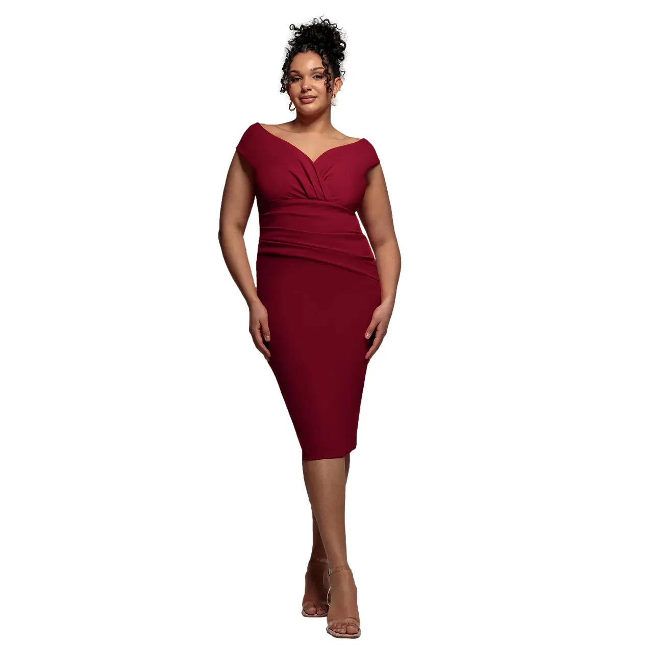 Image of Bardot Kleid Damen Goddiva Midi