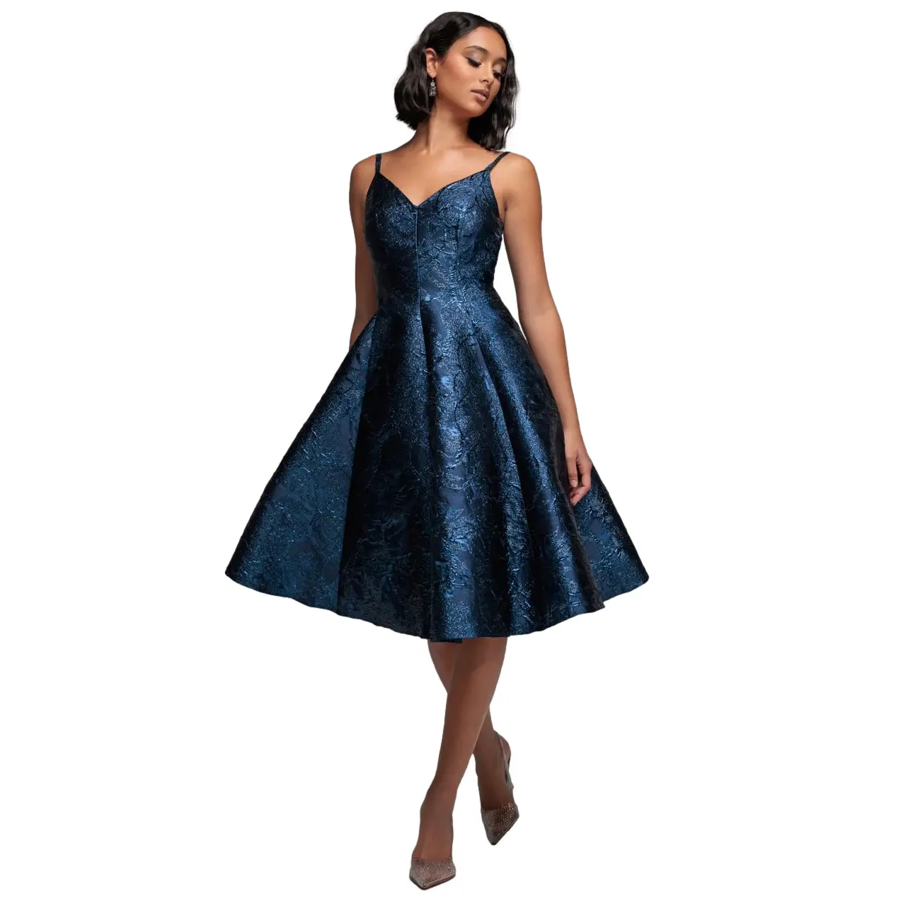 Plissee-Kleid für Damen Goddiva A-line Midi