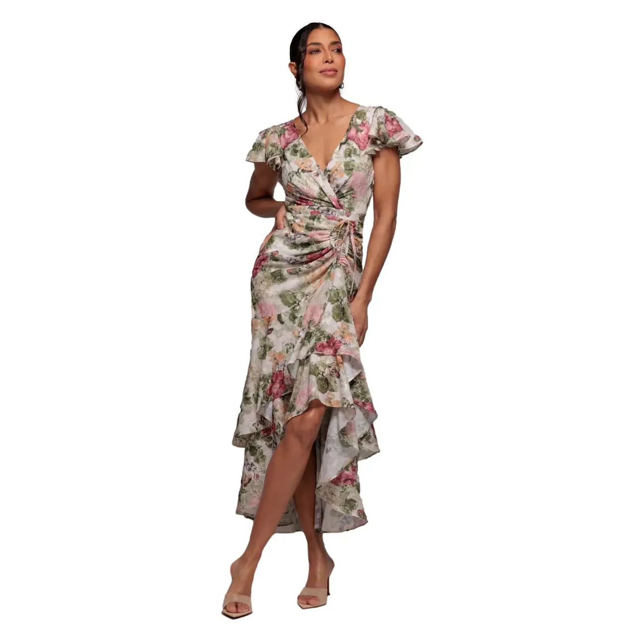 Wickelkleid Damen Goddiva Midaxi
