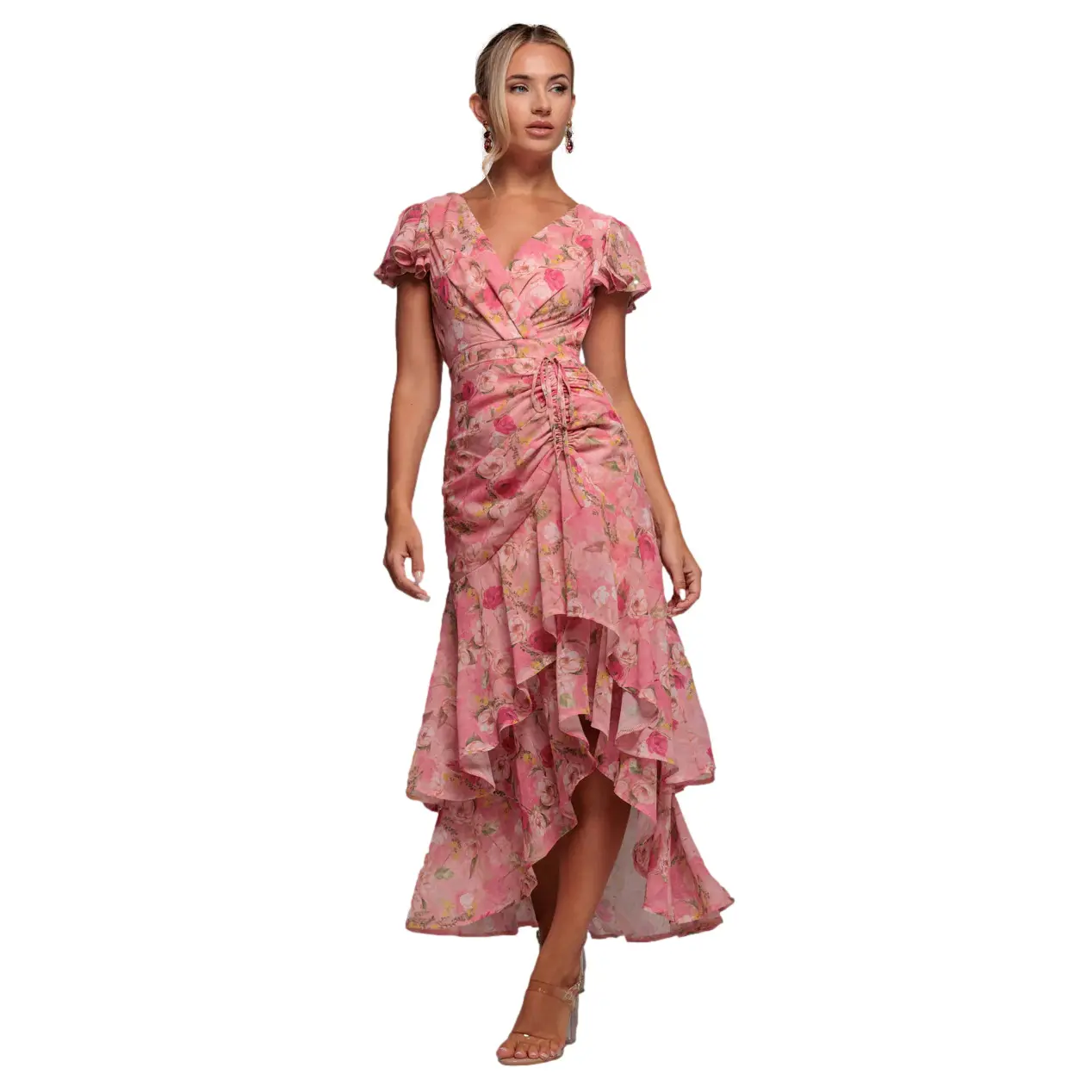 Wrap dress da donna  Floral Midaxi