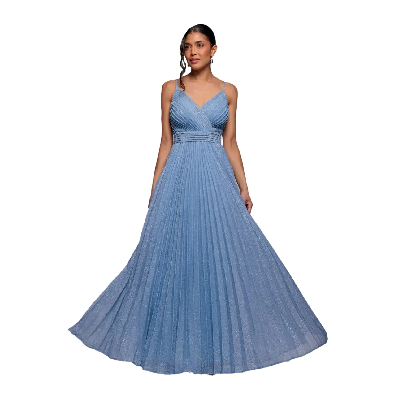Image of Ärmelloses plissiertes Kleid Damen Goddiva