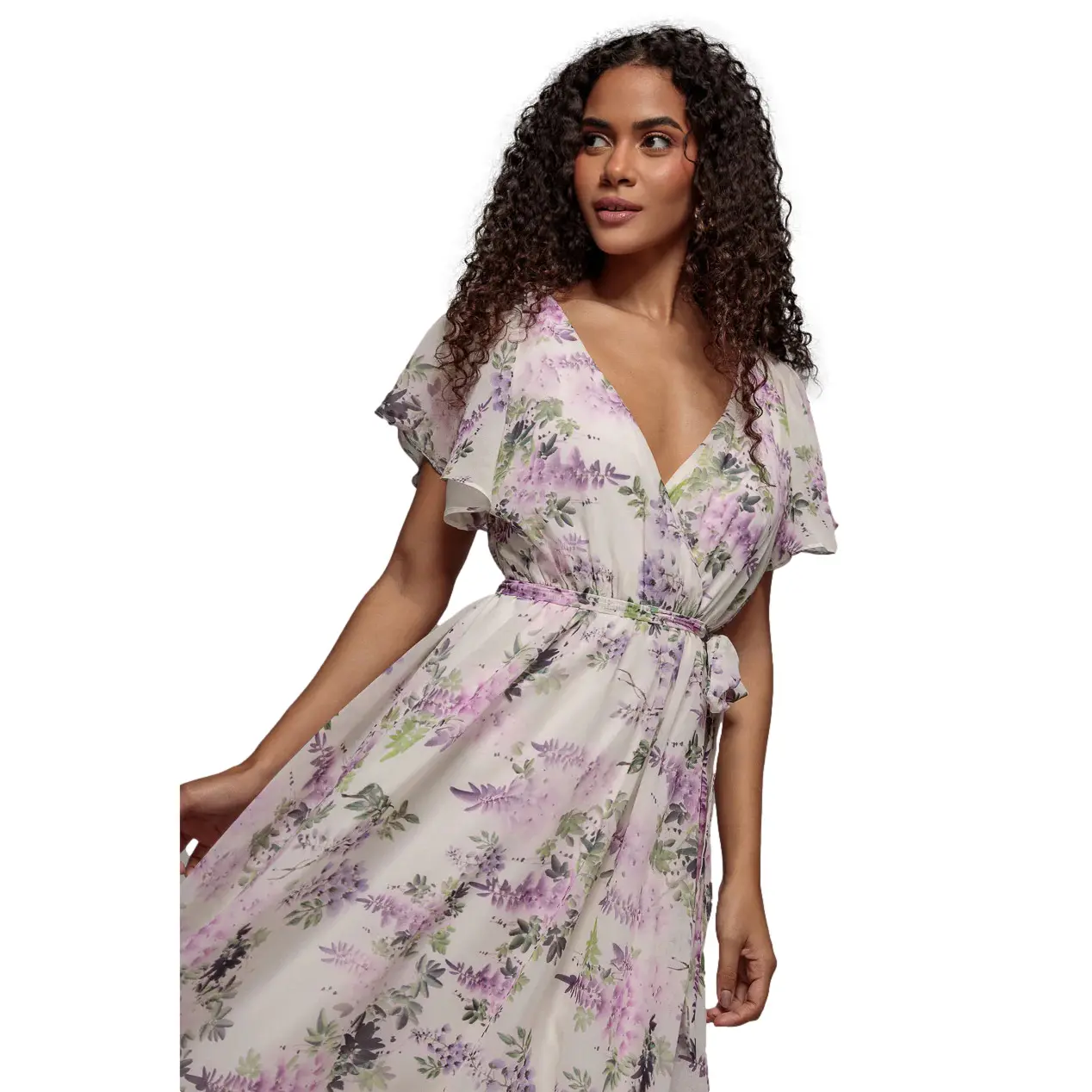 Wrap dress da donna  Floral Printed