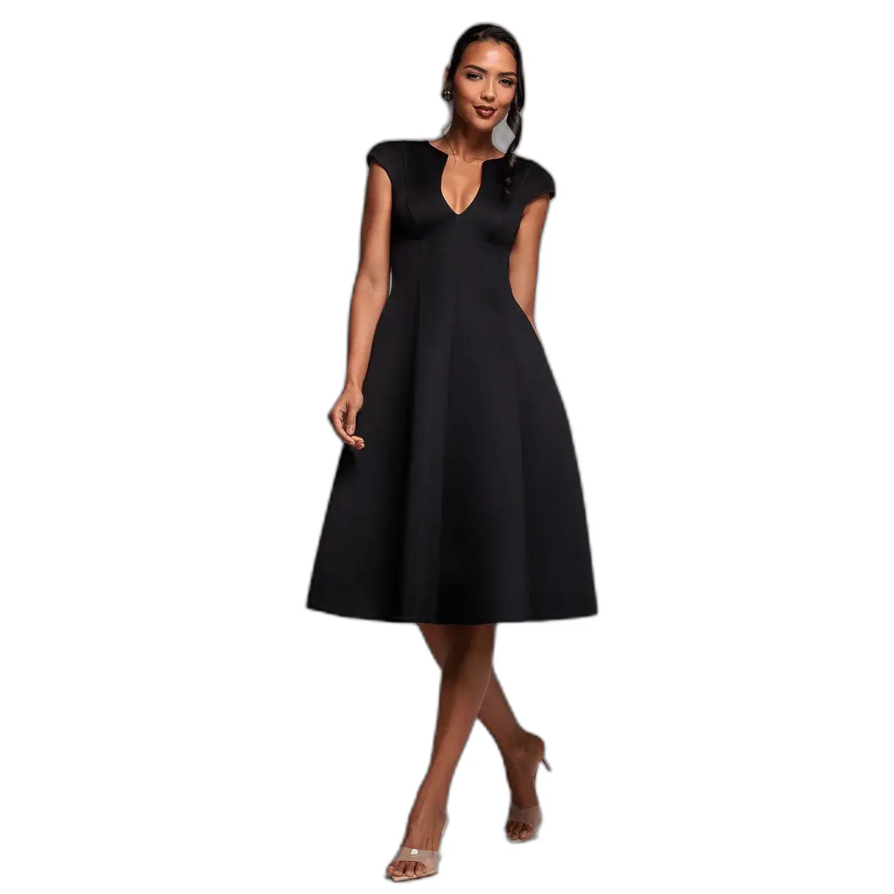 Image of Kleid Damen Goddiva Cap A-line Wine