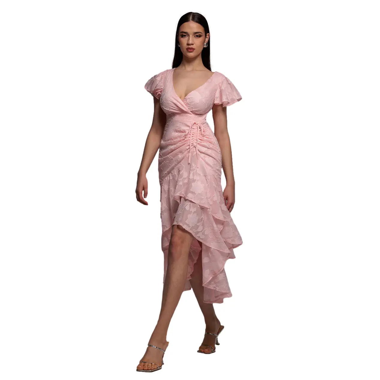 Image of Asymmetrisches Wickelkleid Damen Goddiva Midaxi