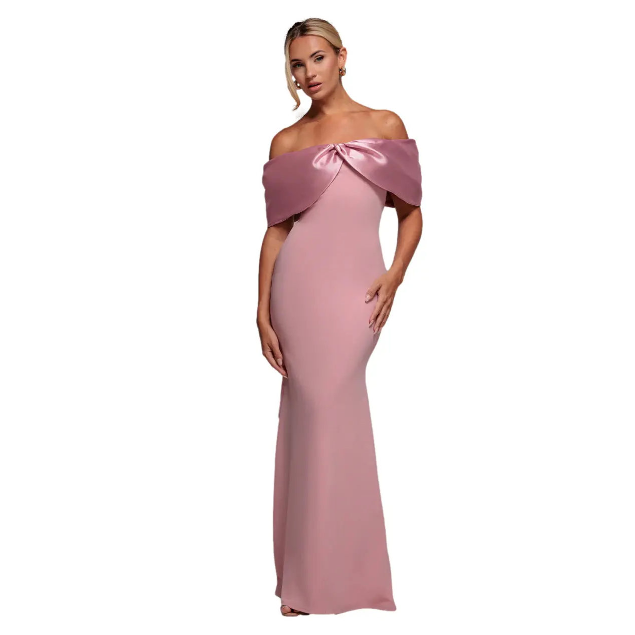 Image of Langes Kleid, Damen Goddiva Bardot