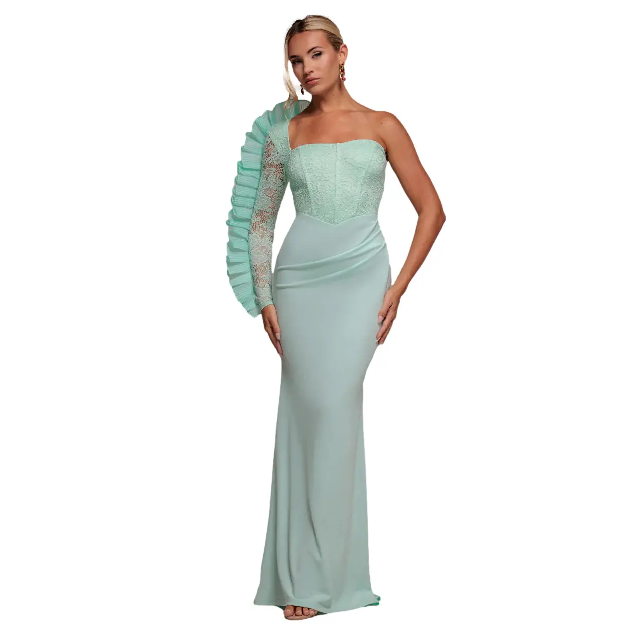 Einseitiges Langkleid Damen Goddiva
