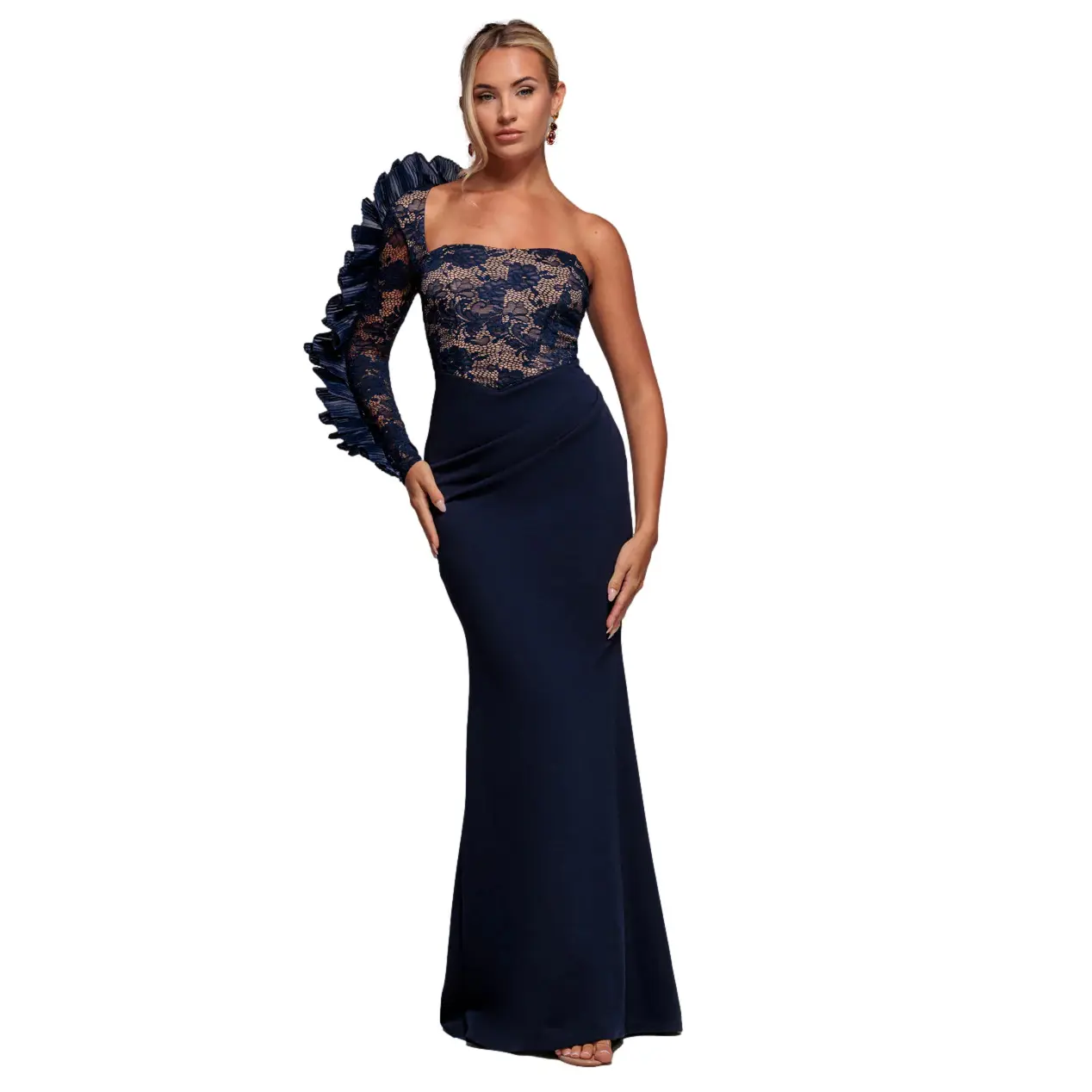 Einseitiges Langkleid Damen Goddiva