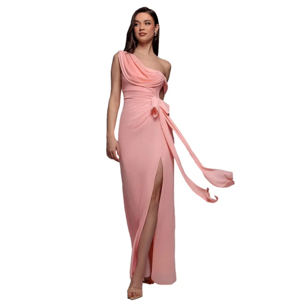 Image of Asymmetrisches Kleid Damen Goddiva Maxi