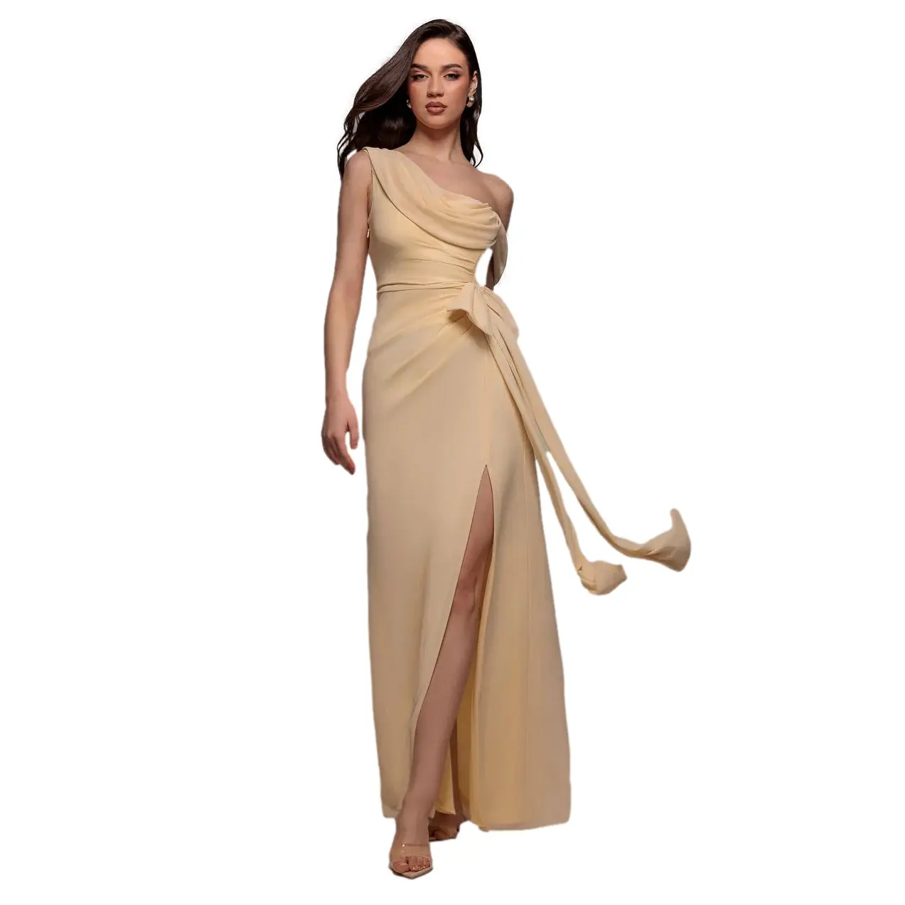 Asymmetrisches Kleid Damen Goddiva Maxi