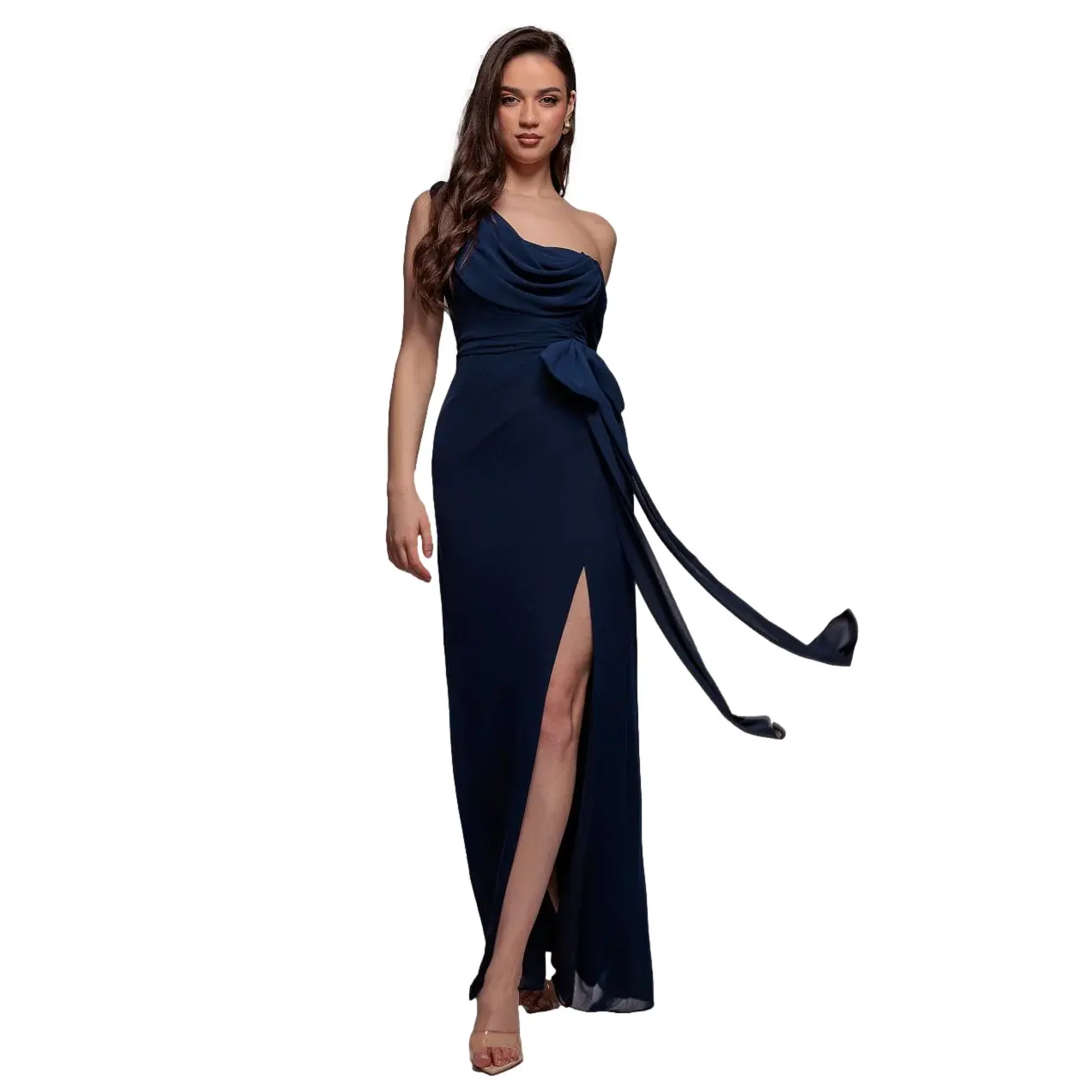 Asymmetrisches Kleid Damen Goddiva Maxi