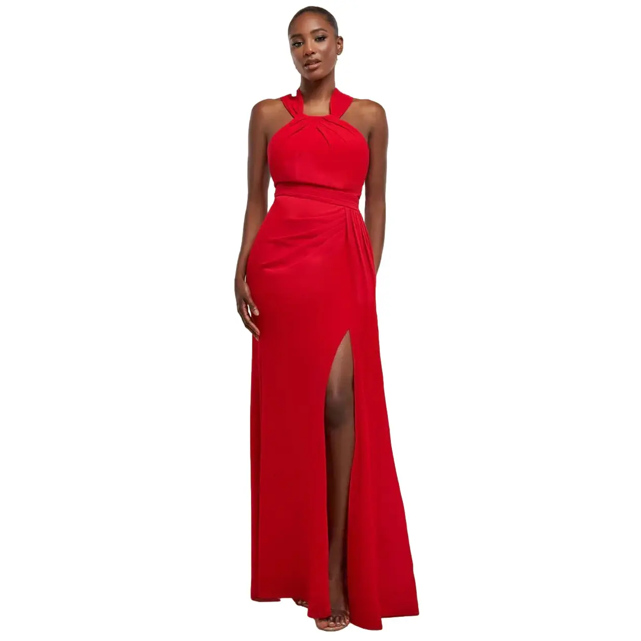 Robe moulante a schiena nuda e spacco coscia donna  Maxi