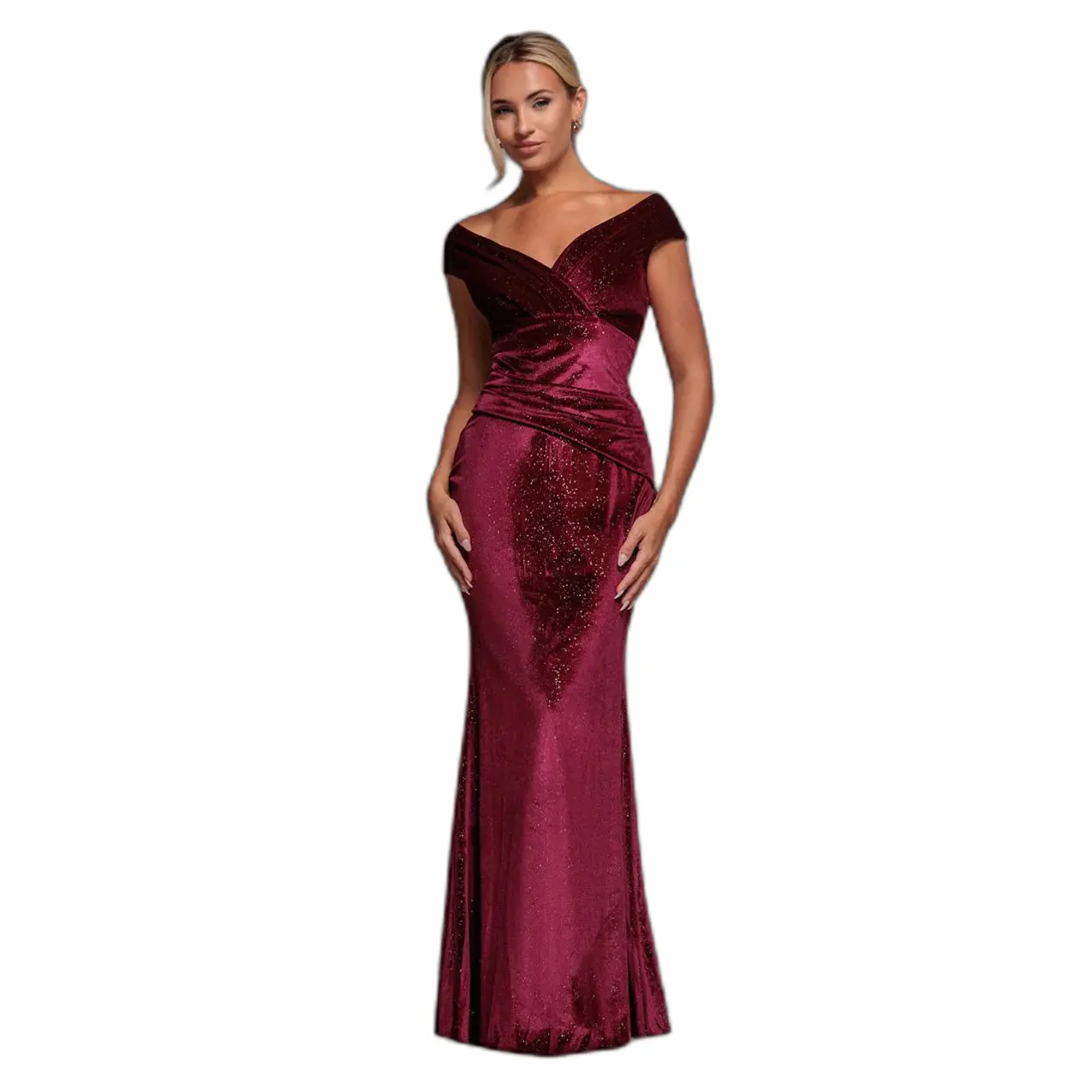 Eng anliegendes Kleid für Damen Goddiva Shimmer