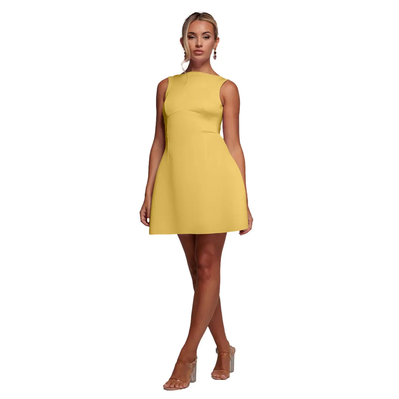 Abito con scollo a barca e schiena scoperta donna  Scuba