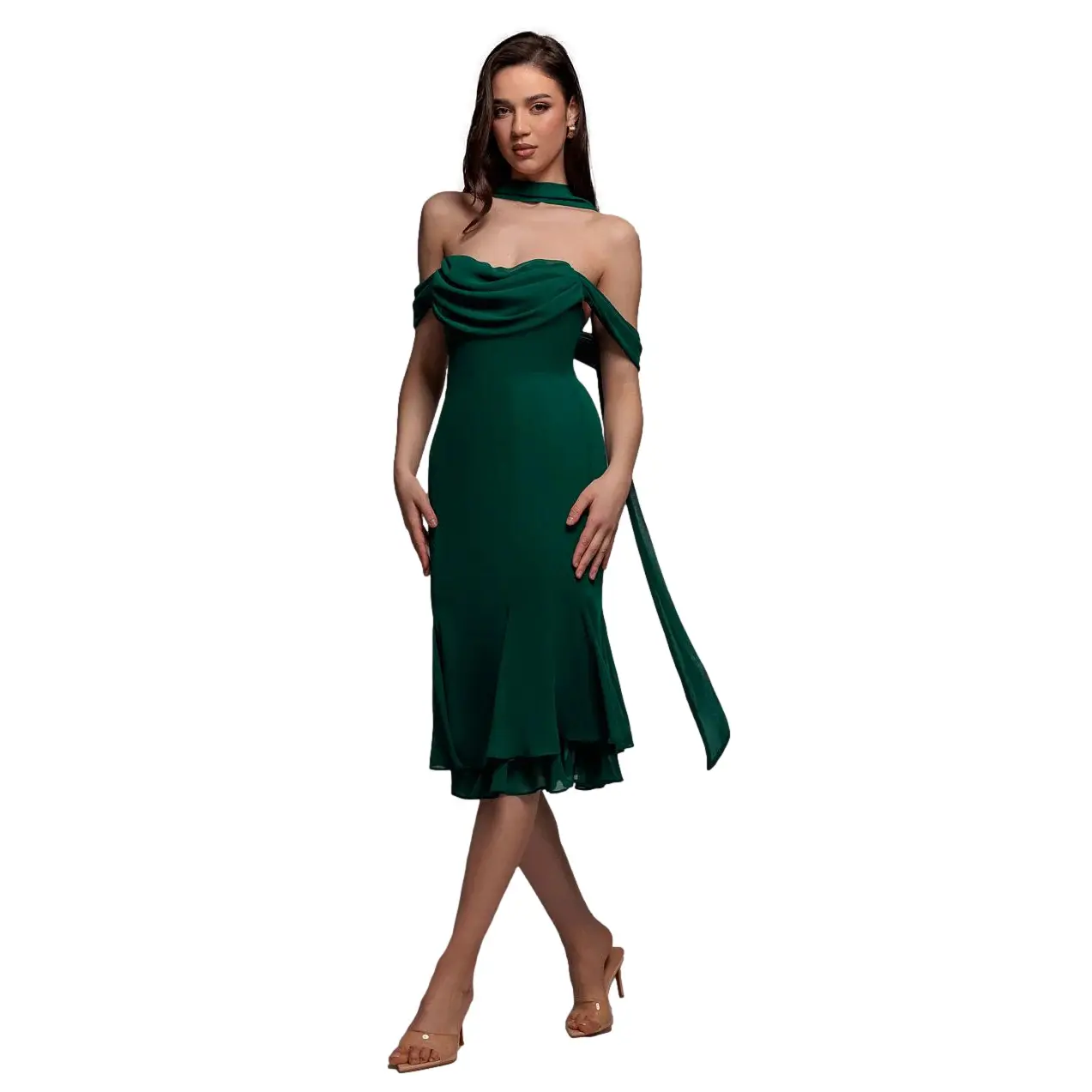 Abito in chiffon donna  Midi