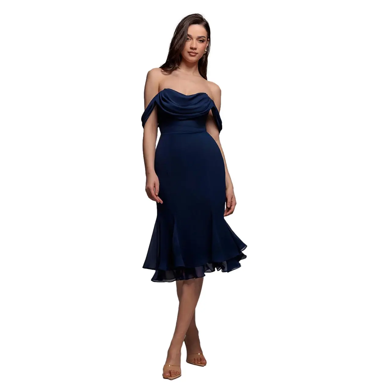 Abito in chiffon donna  Midi
