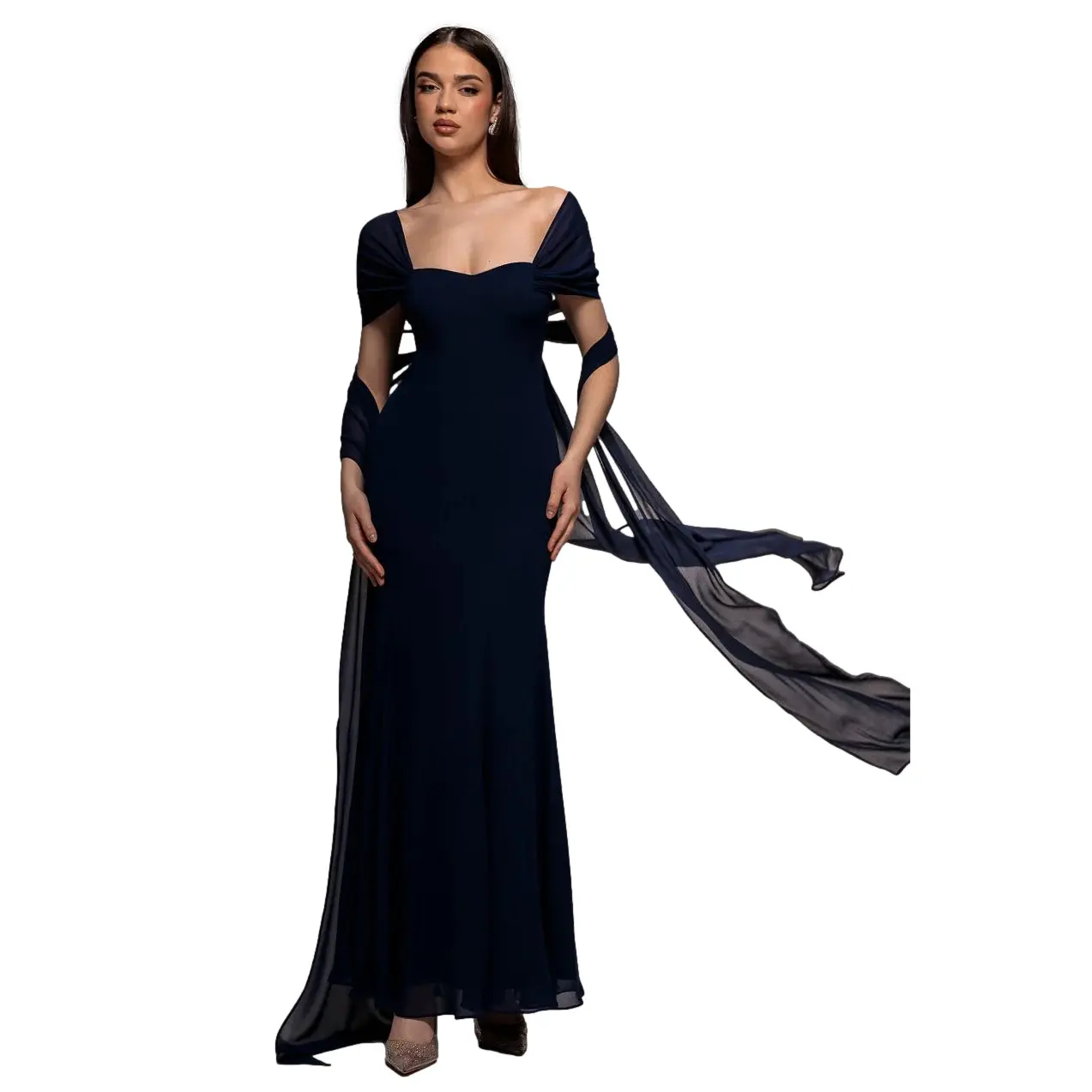 Abito in chiffon donna  Maxi