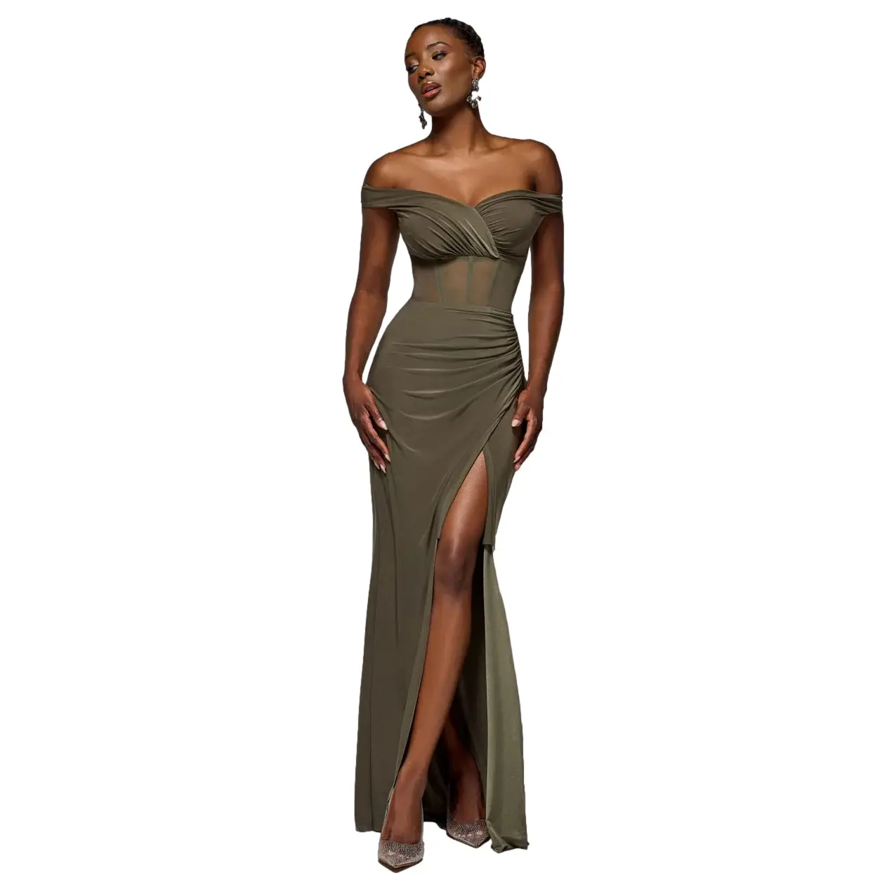 Women's long wrap dress Goddiva