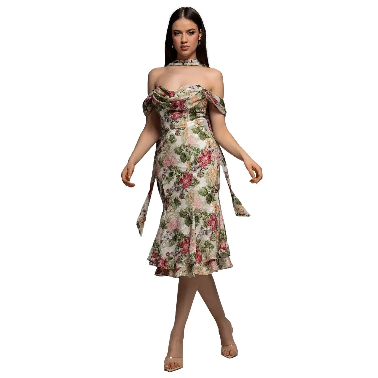 Robe in mussola jacquard donna  Midi