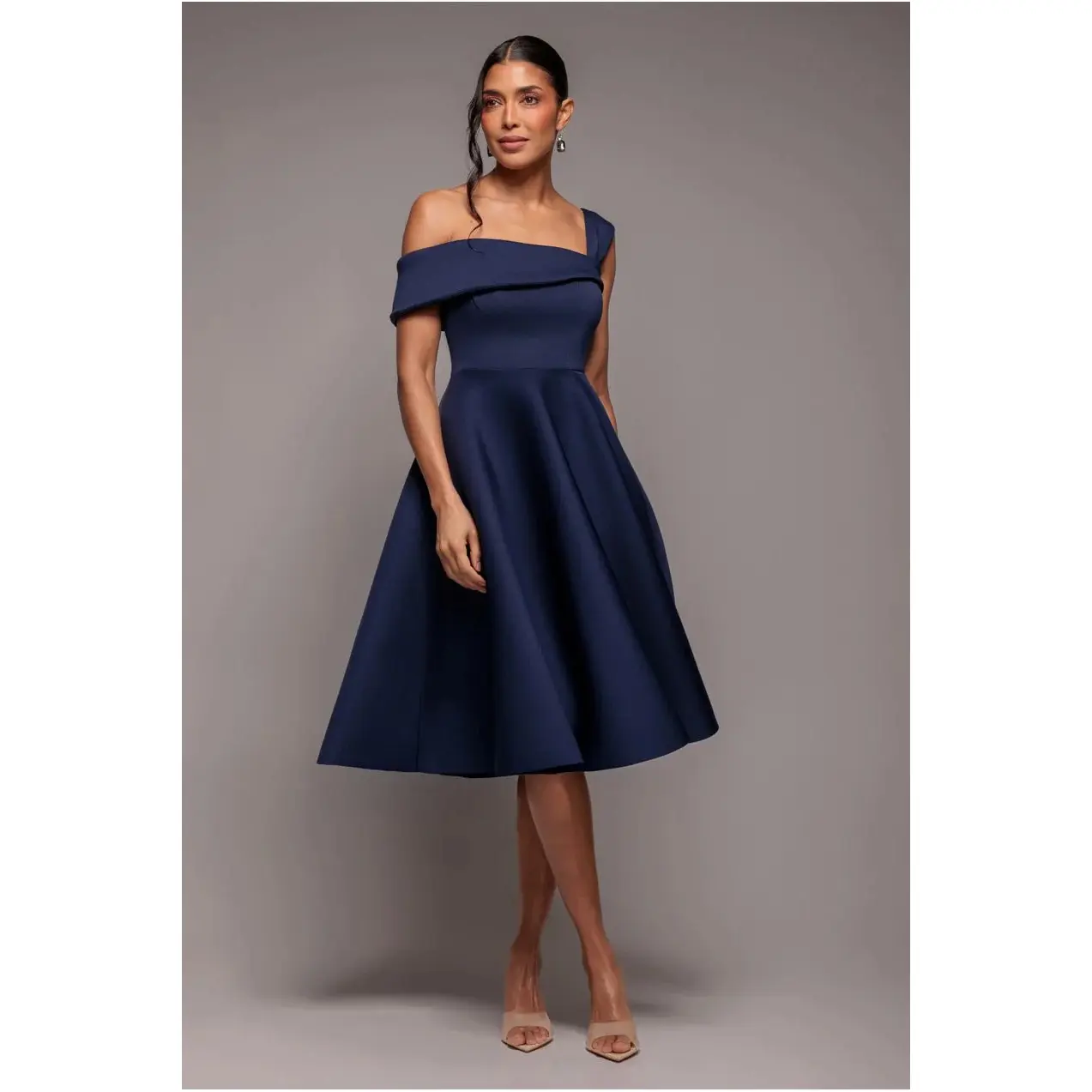 Abito a portafoglio asimmetrico donna  Midi