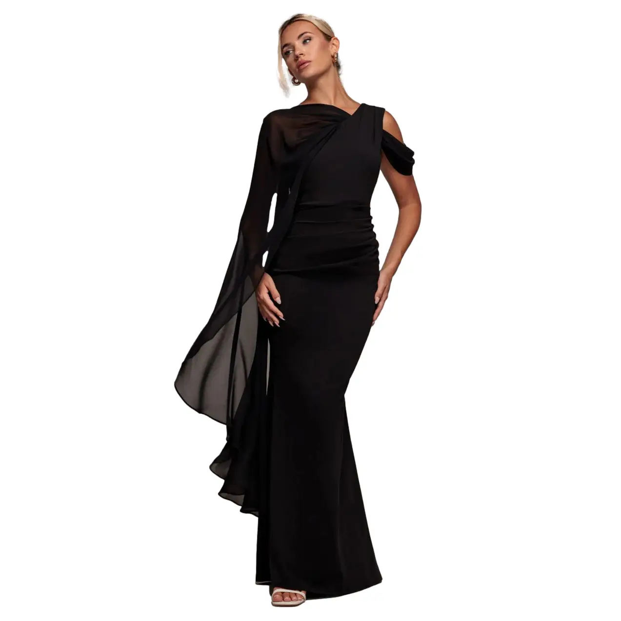 Women's long dress Goddiva Noir 36