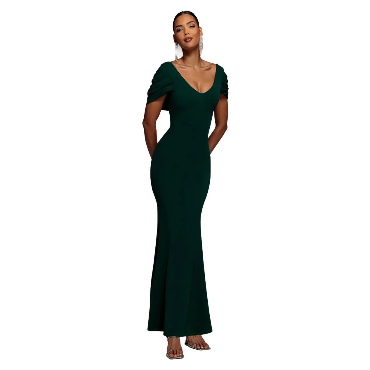 Abito donna scollo a V  Maxi