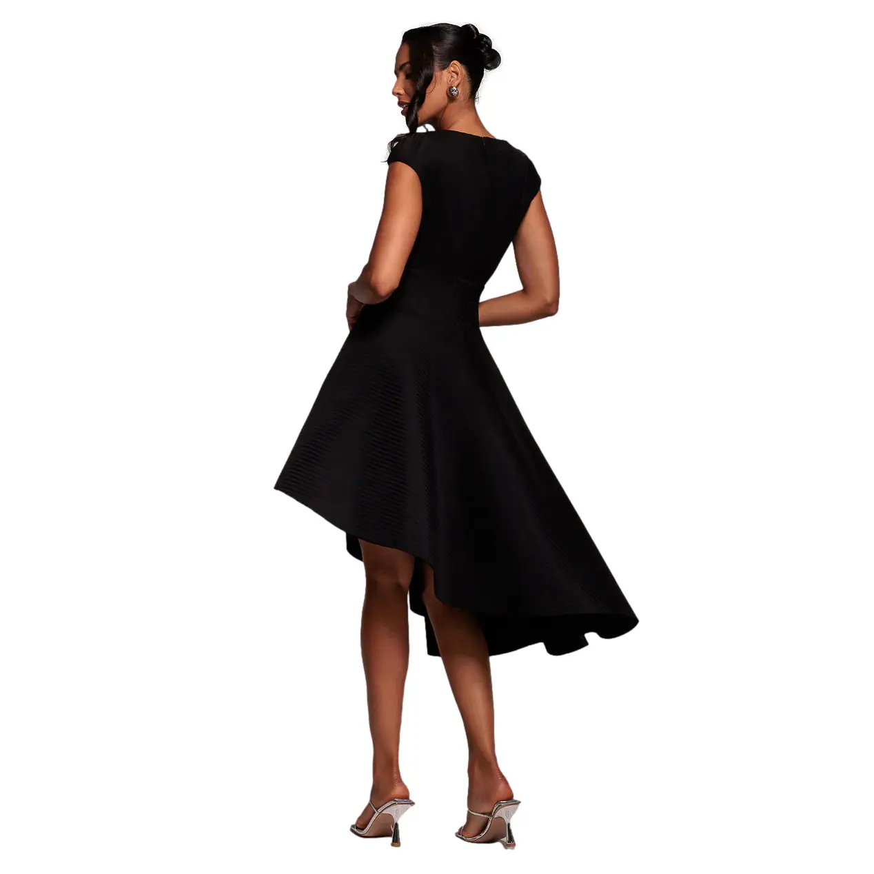 Image of Asymmetrisches Skaterkleid Damen Goddiva Textured