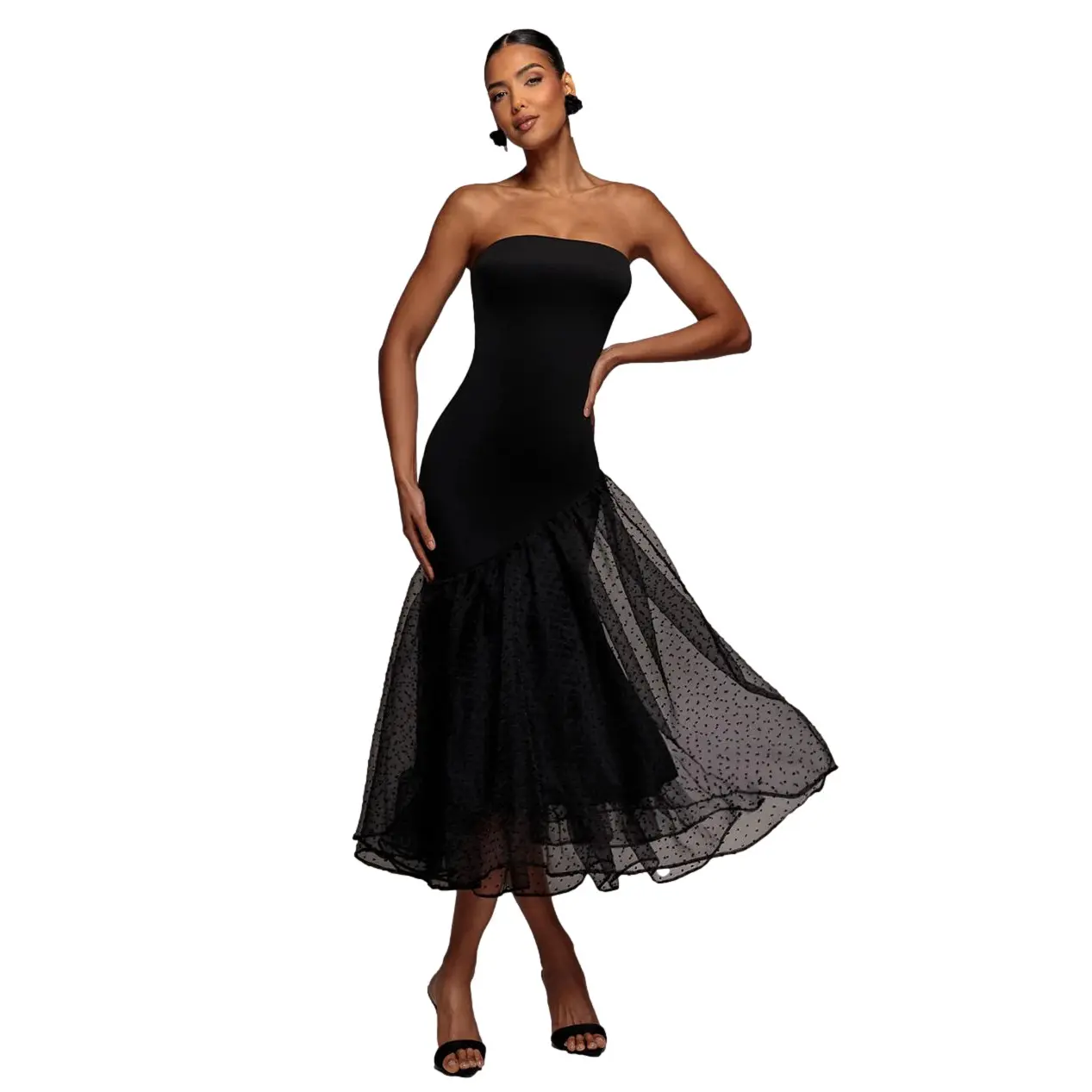 Image of Asymmetrisches Kleid Damen Goddiva Midaxi