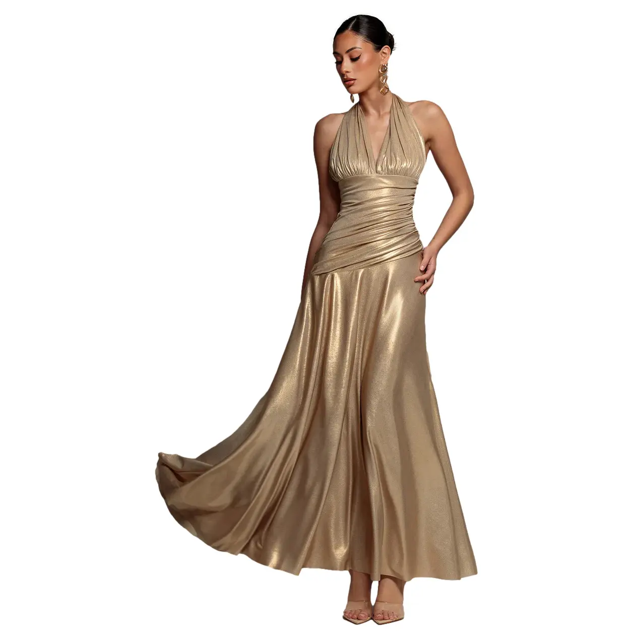 Image of Kleid Damen Goddiva Empire Maxi