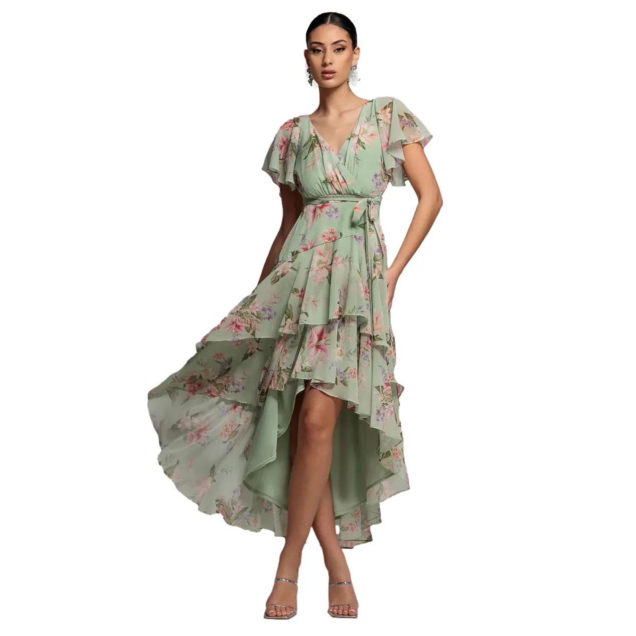 Wickelkleid Damen Goddiva Midaxi
