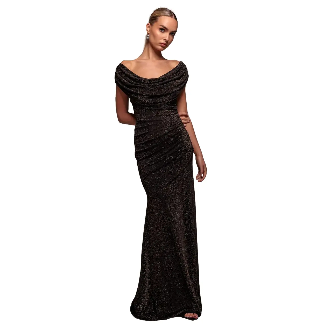 5060395813604 - Lurex Damenkleid mit Pollbenitier Maxi