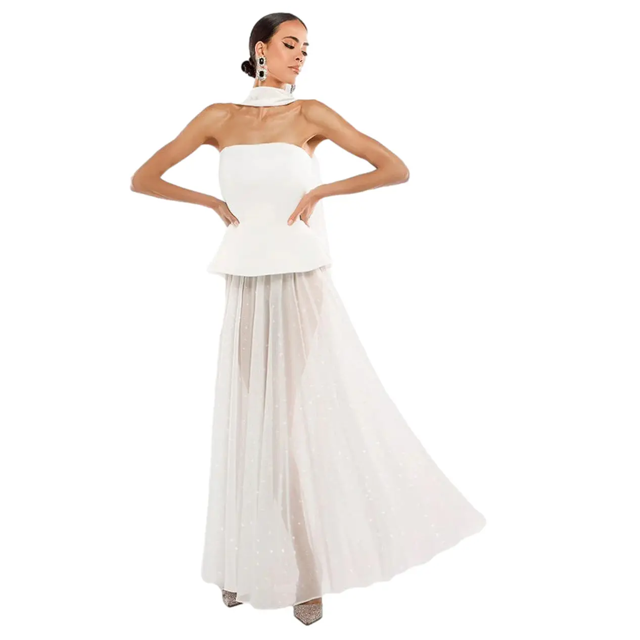 Gonna a pieghe da donna  Gathered A-Line Maxi